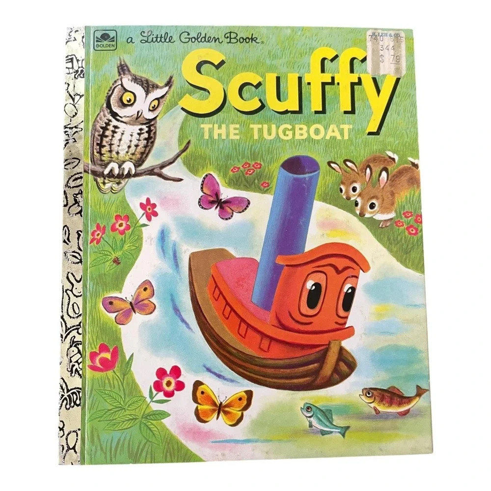 Vintage Scuffy The Tugboat Little Golden Book 1974 Edition Children's Classic